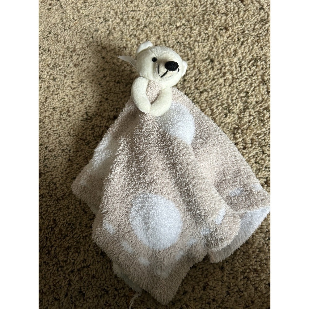 Barefoot Dreams Cozy Chic Teddy Bear Lovey Plush Security Blanket‎ Lovey 15"